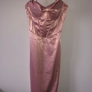 Never worn- pink silk dress
